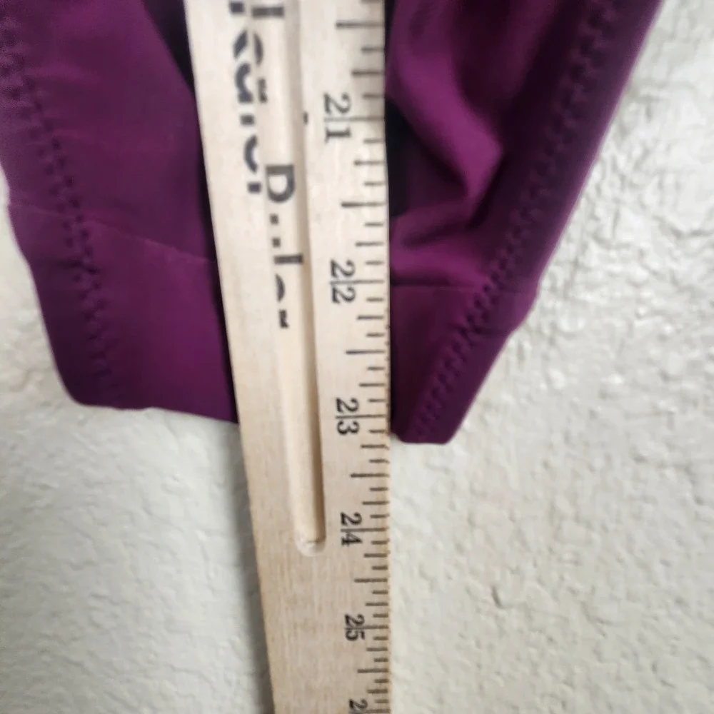 Athleta Swimsuit Womens Small Plum One Piece Ruched Adjustable Straps Side Tie‎ - Picture 10 of 12